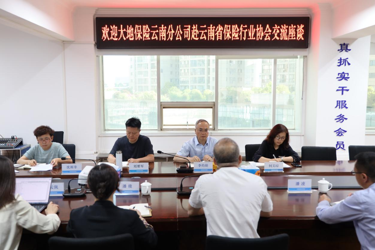 中国大地财产保险股份有限公司云南分公司 赴云南省保险行业协会交流座谈