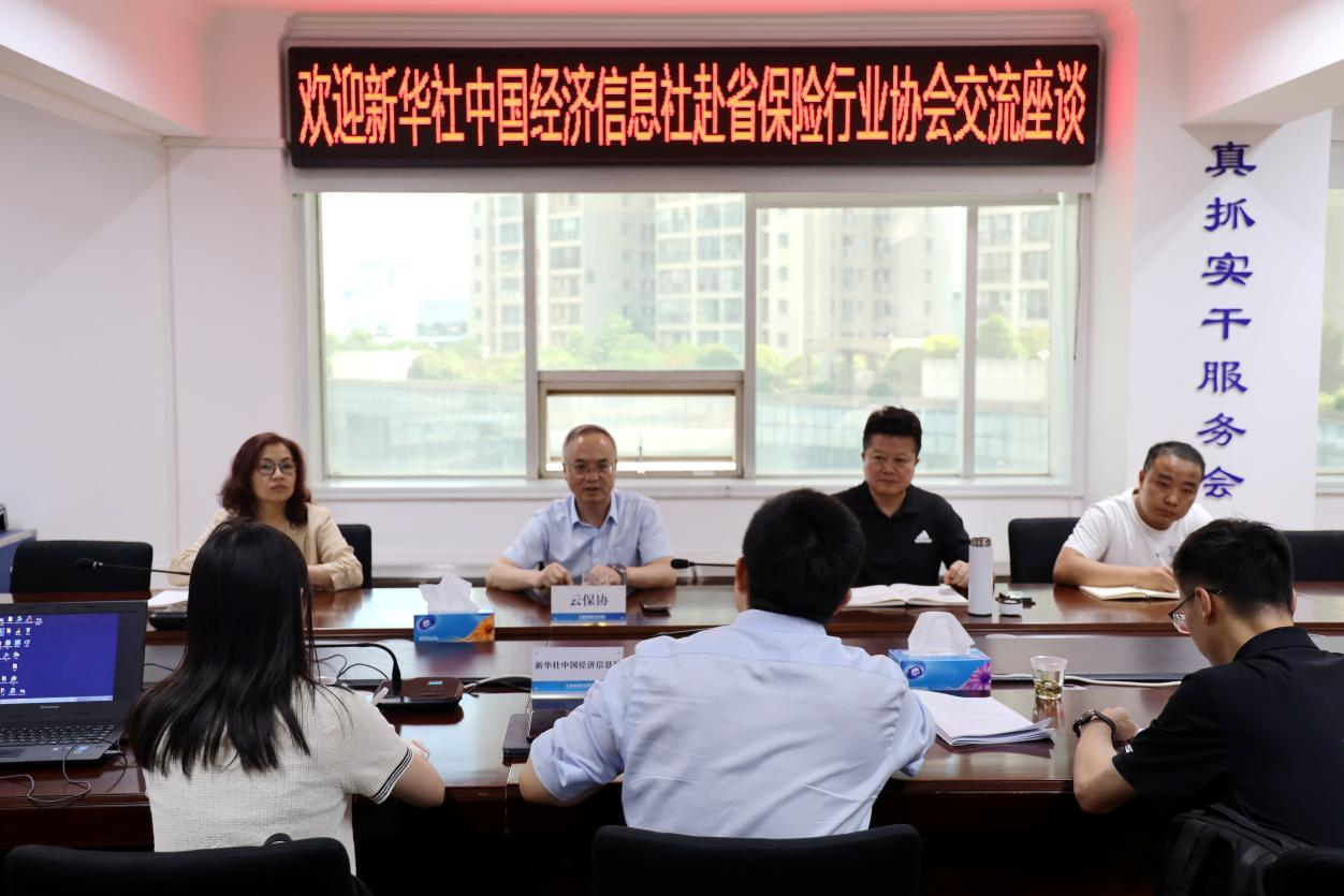 新华社中国经济信息社云南分公司赴省保险行业协会交流座谈